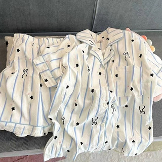  Bộ Cotton Thô Đũi Mềm Mặc Nhà Pijama Nữ Chất Thô Quảng Châu Hoạ Tiết Dễ Thương  Mát Mềm Mịn Elsa Pijama 