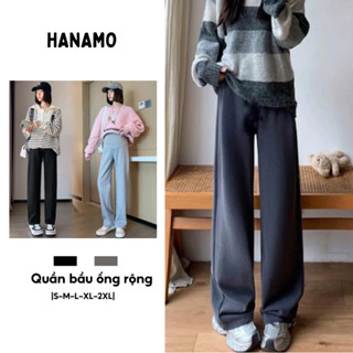 Quần Nỉ bầu ống rộng thu đông m202 _chất nỉ tàu dày dặn phong cach thể thao phù hợp đi chơi đi làmm