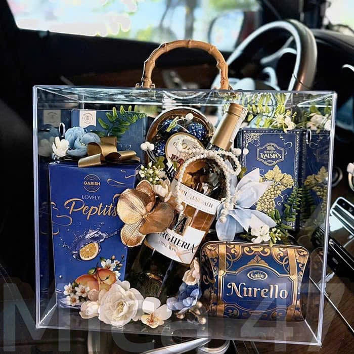 Hộp Mica Trong Suốt- Hộp Quà Mica trong Suốt - Hộp Hoa Vali Mica - Hộp Mica Đựng Quà Tết