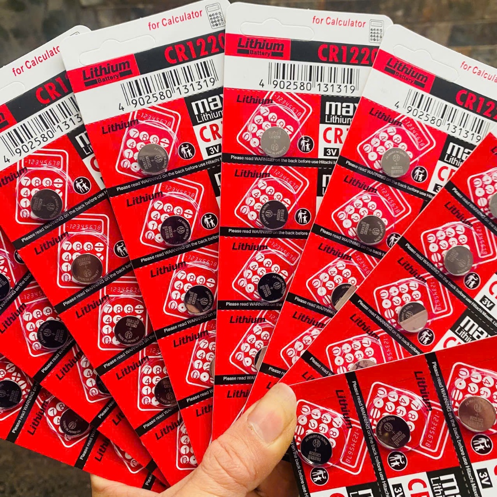 Pin Maxell CR1220 3v  Japan , Pin chìa khóa xe máy 3v siêu bền