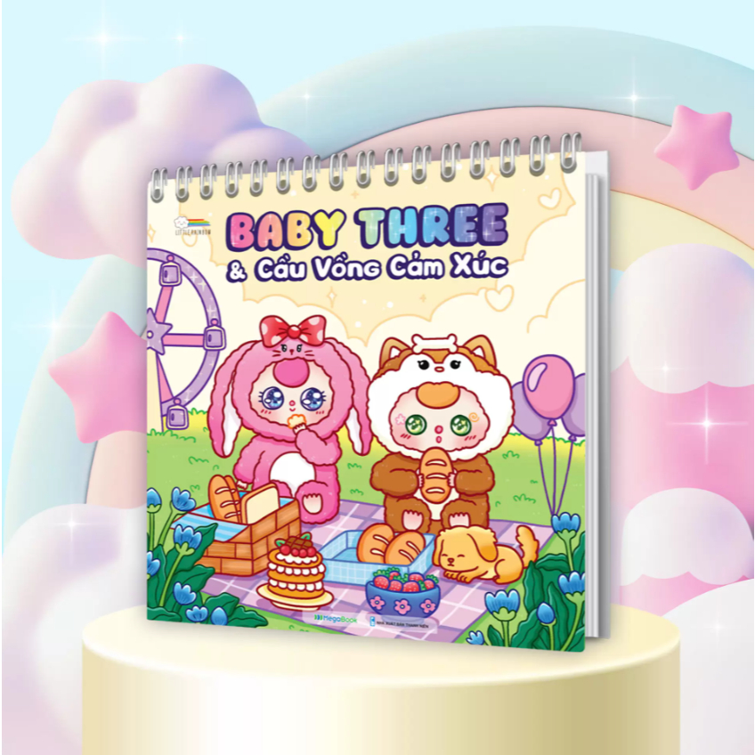 Sách tô màu Baby Three & Cầu vồng cảm xúc