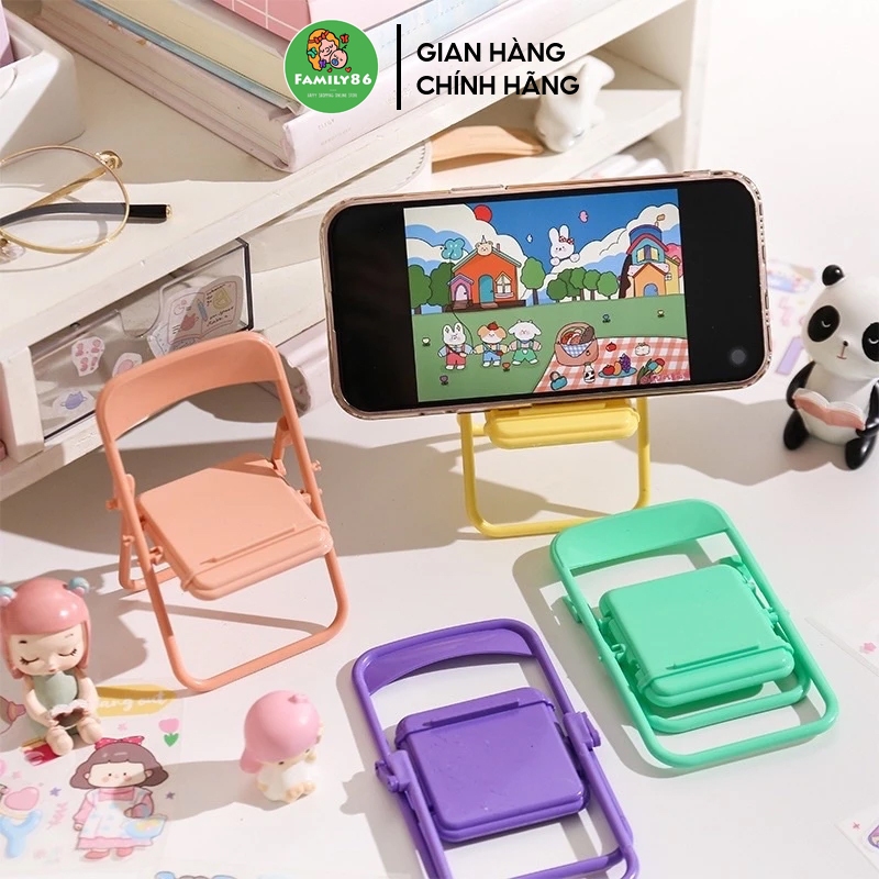 Giá Đỡ Điện Thoại, Kê Điện Thoại Kệ Để Điện Thoại Bàn Hình Chiếc Ghế Dễ Thương Cho iPhone Android