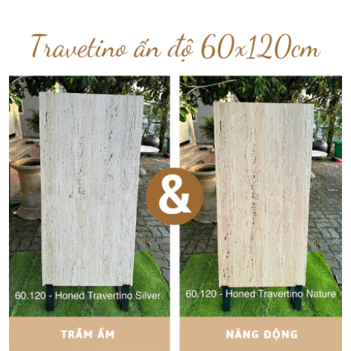 Gạch travertino ốp tường và lát nền ấn độ kt 60x120cm - gạch granite sẵn kho Hn