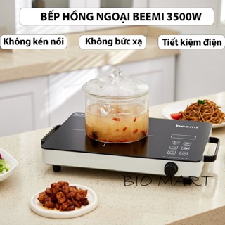 (CAO CẤP) Bếp hồng ngoại đơn Beemi không kén nồi 3500W, bếp điện từ đơn công suất lớn tiết kiệm điện năng nhập khẩu