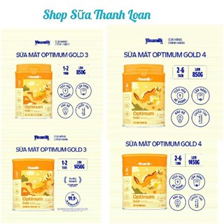 (HSD T7-2027) (Mẫu Mới) SỮA BỘT VINAMILK OPTIMUM GOLD 1/2/3/4 Lon 400g/ 800G/ 1450g.