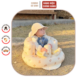 Ghế Hơi Tập Ngồi Cho Bé Bar Rot Có Hộp Ghế Ngồi Ăn Dặm Bơm Hơi Tự Động Chống Ngã Cao Cấp