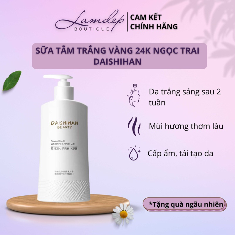 Sữa Tắm Truyền Trắng NICOTINAMIDE DAISHIHAN Kích Trắng Da ,Loại Bỏ Đốm Nâu- Giúp Da Trắng Hồng, Trẻ Hóa Làn Da (500ML)p