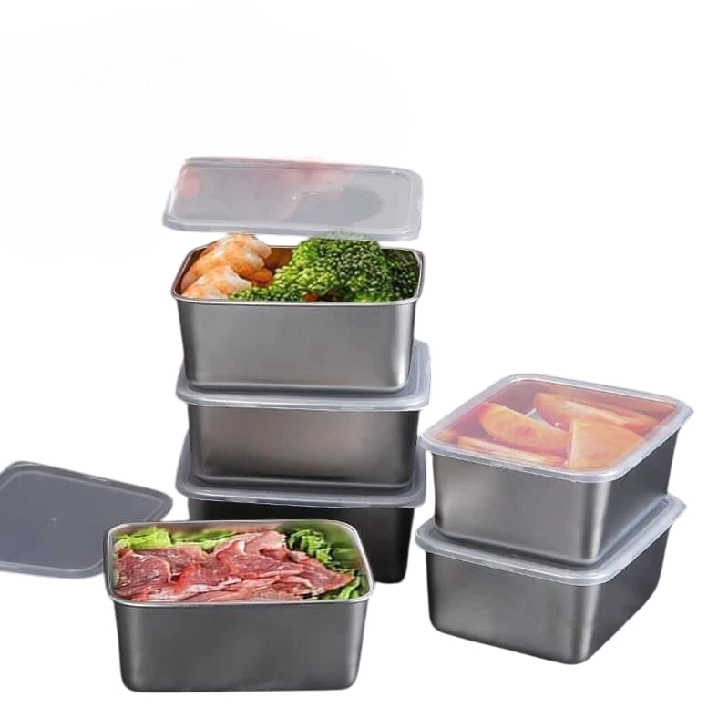 [Top Value] Set 5 hộp đựng thực phẩm inox LS1-0661-383 kèm nắp nhựa tiện lợi