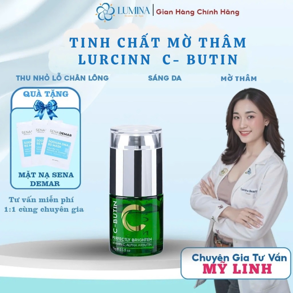 Serum Dưỡng Da Lurcinn C-Butin Mờ Thâm Giảm Mụn Cung Cấp Độ Ẩm 15g | Lumina Spa