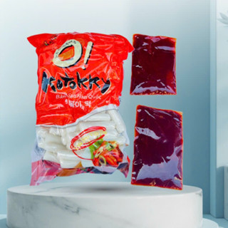 COMBO 1KG BÁNH GẠO HÀN QUỐC KÈM 200GR SỐT