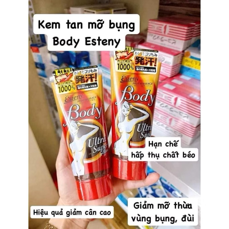 Kem Tan Mỡ Bụng Esteny Body Hot Masage Sana Gel Nhật Bản