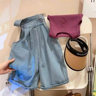 Quần yếm jean cho bé trai và bé gái, phong cách Hàn yếm bò cho bé _S4