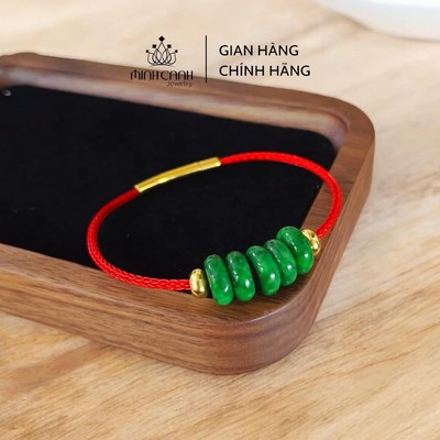 Vòng Tay Đồng Ngũ Điếu Cẩm Thạch May Mắn - Minh Canh Jewelry