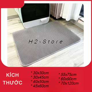  Thảm hứng cát mèo Loại DÀY 13MM - Thảm chống văng cát nhà vệ sinh khay chậu cát mèo - H2 Store 