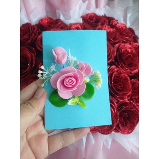 Thiệp handmade hoa nổi 3D