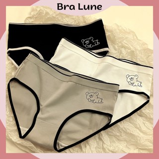  SET 5 Quần lót nữ cotton co dãn thấm hút tốt BRALUNE COMBO 5 Quần chip nữ kháng khuẩn hoạ tiết gấu mã 179 