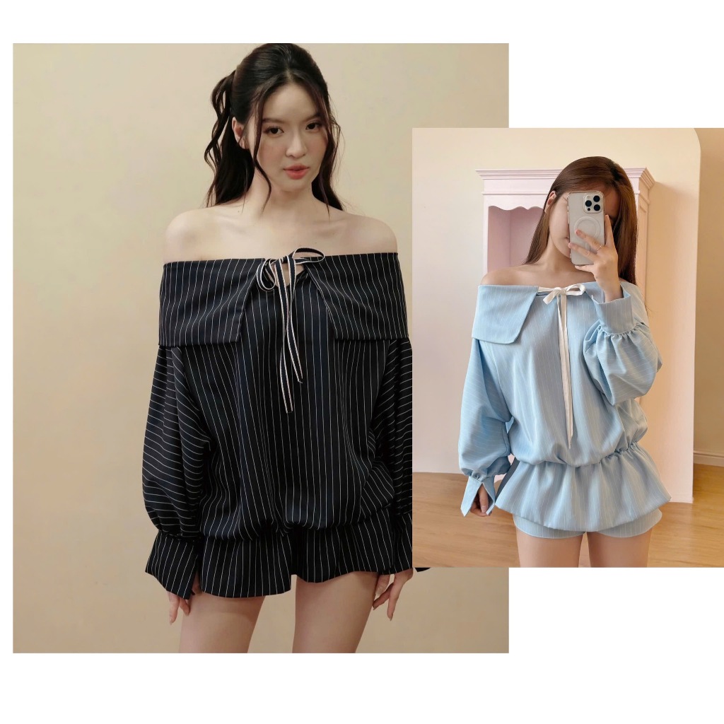 Đầm trễ vai form bí Maimei dress thiết kế Aguja