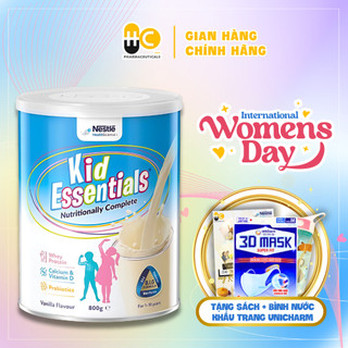 [TẶNG BABY THREE] Sữa Bột Kid Essentials cho trẻ biếng ăn, chậm tăng cân - 800g DATE 2026