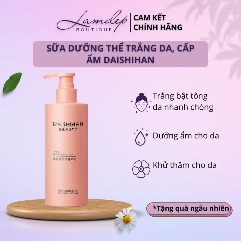 Kem Dưỡng Trắng Lotion Trắng Da Toàn Thân,Loại Bỏ Da Đen Vàng Đốm Nâu DAISHIHAN-Da Trắng Hồng, KhÔng Bết Rít, Không Nhờn