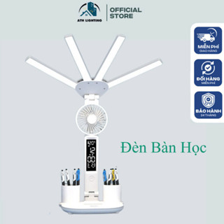 Đèn Bàn Học Chống Cận ATH LIGHTING, Loại Đèn Học Tích Điện 3 Chế Độ Có Màn Hình LCD Đèn Bàn Làm Việc Bảo Vệ Mắt