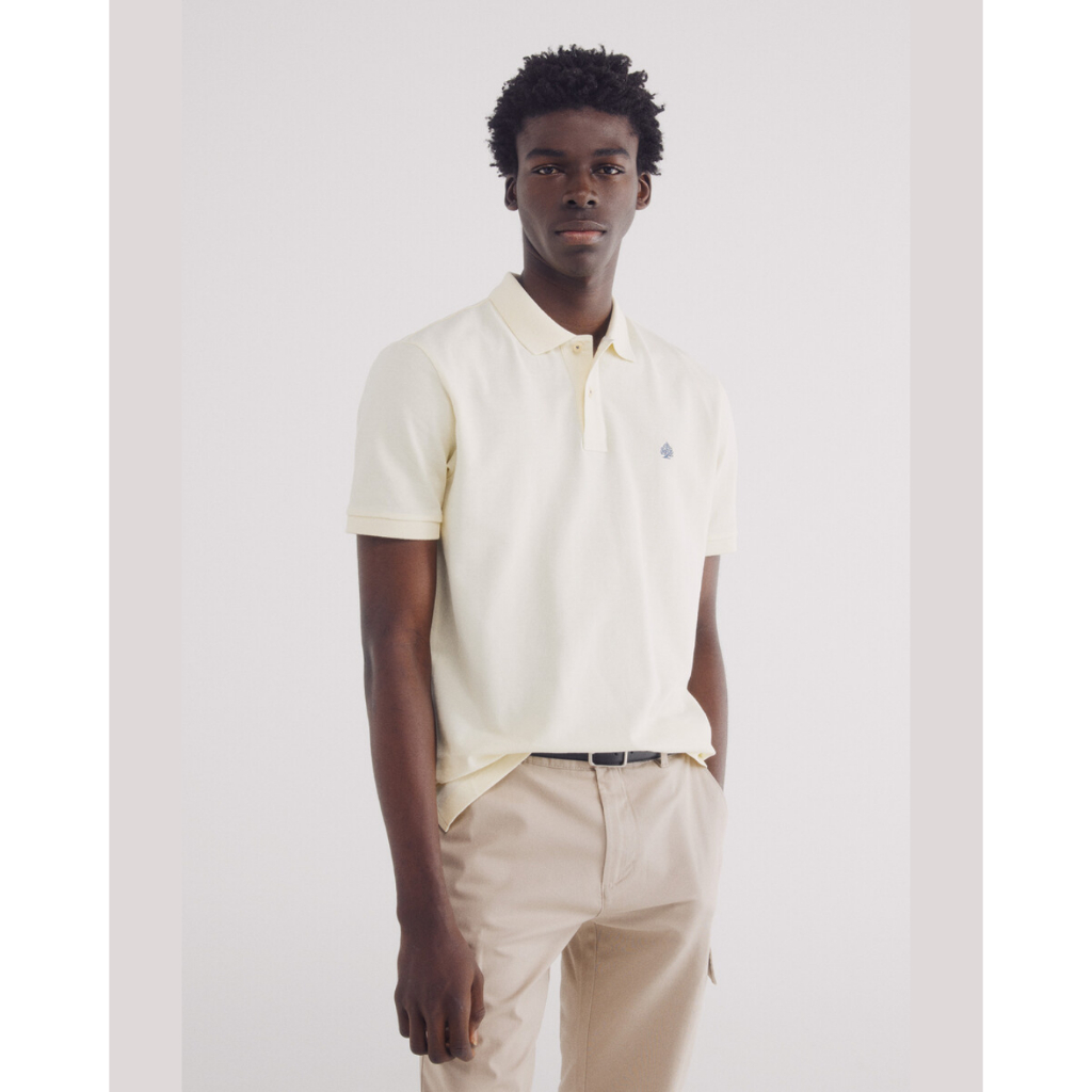 Áo Thun Polo Piqué Màu Kem - Old Money Style