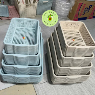  Combo 10 rổ hoa chữ nhật 4 size nhựa Việt Nhật giỏ đựng quần áo đồ chơi đồ dùng văn phòng 