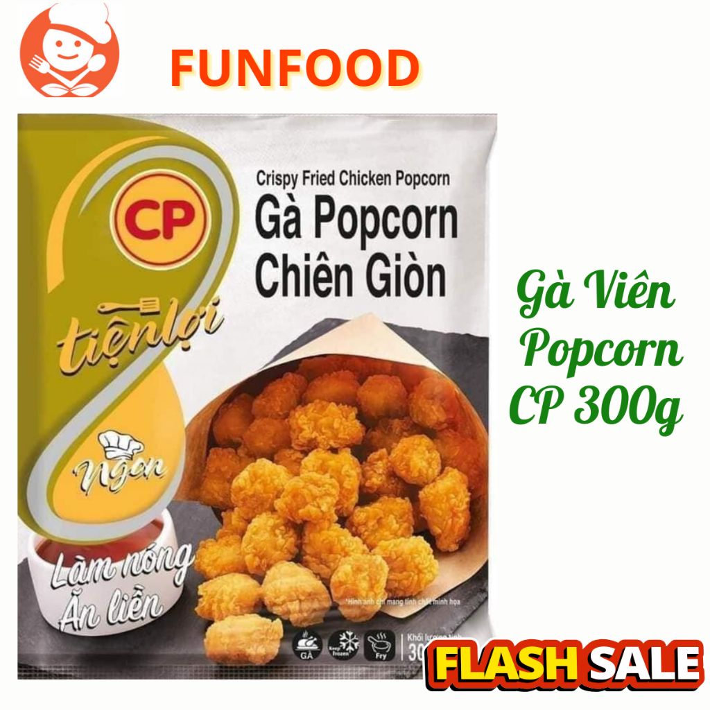 Gà Viên Popcorn CP 300g/gói - Làm Nóng Ăn Liền ( Giao hàng Hà Nội 30p)
