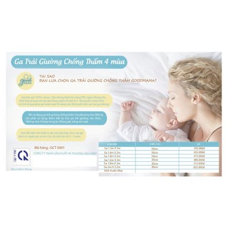 MẪU HOA NHÍ Ga Chống Thấm Goodmama Chất Liệu Cotton Cao Cấp, Không Nóng - Không Bí -Bảo Hành 6 Tháng