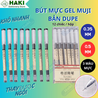 Bút Muji HAKI bản dupe bút gel đen xanh đỏ viết đều mực phụ kiện văn phòng phẩm (1 chiếc) B50