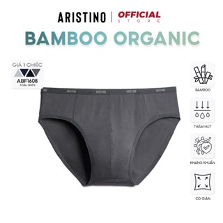 Quần lót nam ARISTINO sịp tam giác vải bamboo cạp nhỏ ôm body có size người béo thoáng khí - ABF1608