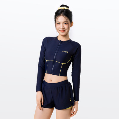 Áo bơi nữ SOBIE croptop tay dài kín đáo và chống nắng Gorgeous Cel