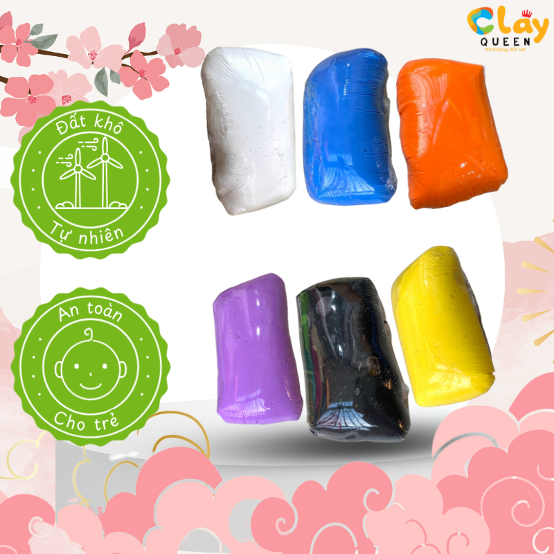 Bộ 6 Đất sét Tự Khô Thái Lan 100g siêu cứng, bền
