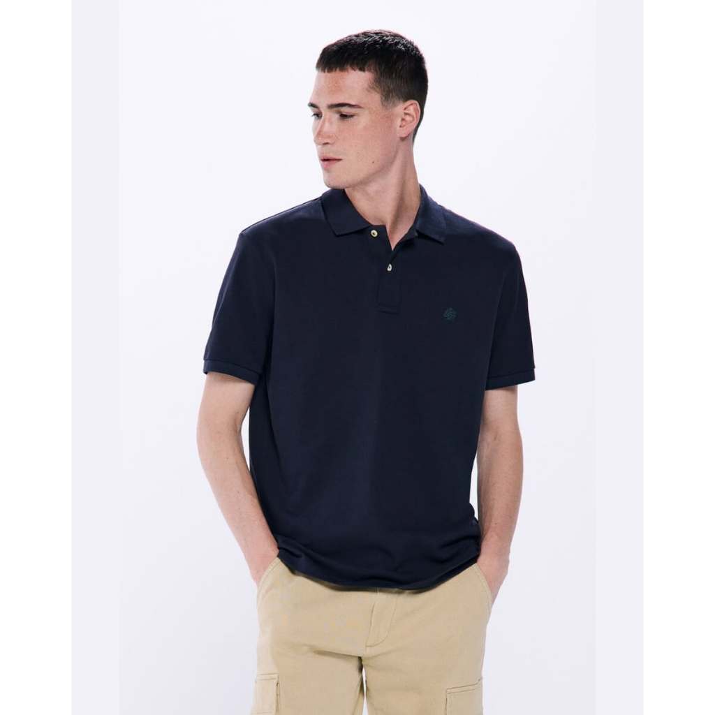 Áo Thun Polo Piqué Màu Navy - Old Money Style
