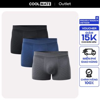 Combo 3 Quần Lót Nam Trunk Dệt Seamless thoáng khí Coolmate- Outlet Không đổi trả