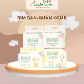 (DEAL SHOCK) Bỉm dán/quần Komii Hàn Quốc 1 thùng 4 bịch đủ size NB46/S42/M38/M36/L32/XL30/XXL28