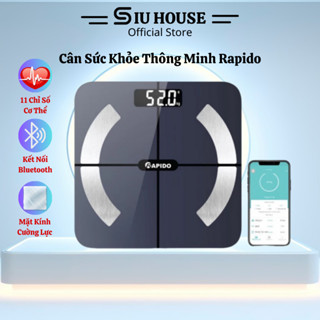 Cân Điện Tử Sức Khỏe Thông Minh Rapido RSB02-S Kết Nối Bluetooth, Đo 11 Chỉ Số Bảo Hành 12t SP002266