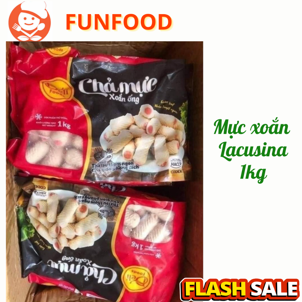 Chả mực xoắn Lacusina 1kg (Giao hàng hỏa tốc)