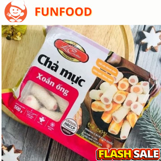 Chả mực xoắn 500g , Hàng lacusina, chiên, rán, thả lâu siêu ngon ( Giao hàng Hà Nội)