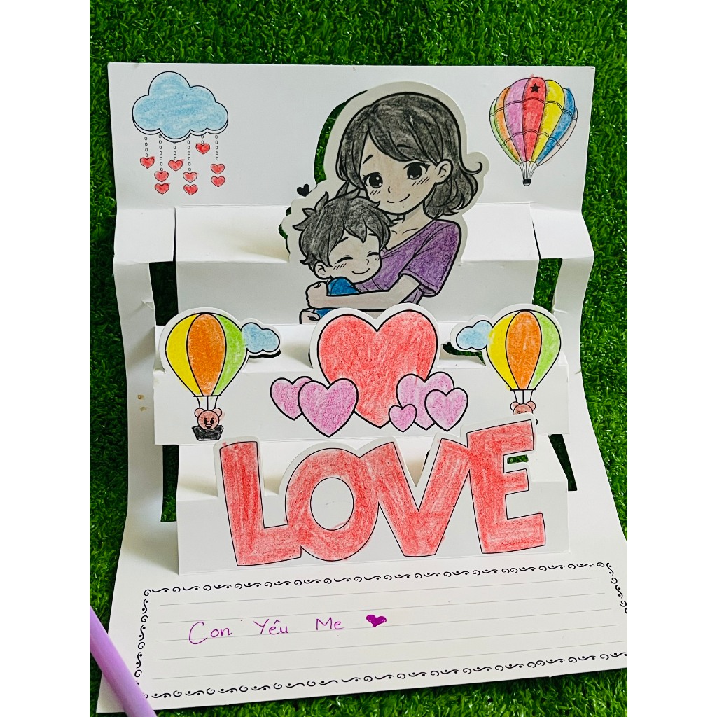 THIỆP TÔ MÀU, THIỆP TÔ MÀU 3D –  MÓN QUÀ TẶNG 8/3 20/10 đầy ý nghĩa