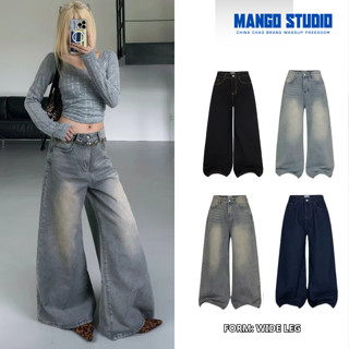Quần KAKI Jeans Ống Rộng Ver 2 WIDE LEG Mango.Studio tôn dáng cạp cao form unisex nam nữ