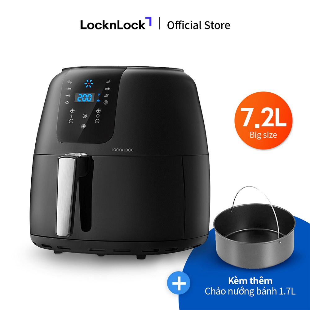 Nồi Chiên Không Dầu Lock&Lock Super Jumbo Air Fryer 7.2L Màu đen EJF296BLK