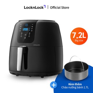 Nồi chiên không dầu lock&lock super jumbo air fryer 7.2l màu đen ejf296blk