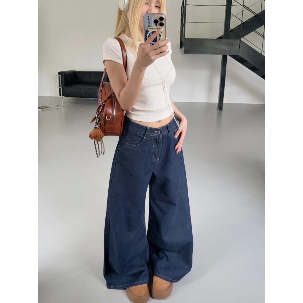 Quần KAKI Jeans Ống Rộng Ver 2 WIDE LEG Mango.Studio tôn dáng cạp cao form unisex nam nữ | BigBuy360 - bigbuy360.vn