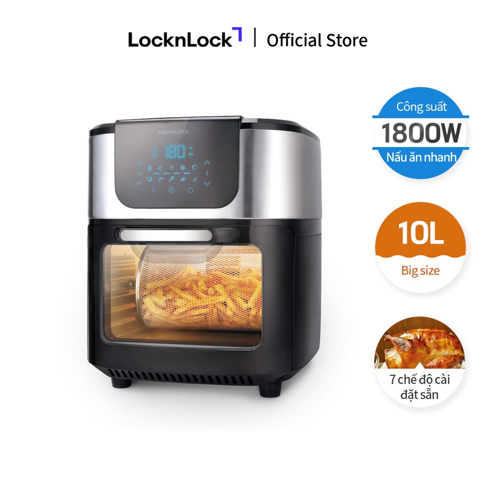 Lò nướng không khí Lock&Lock Air Oven 10L - Màu đen EJF691