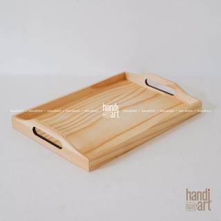 Khay gỗ tay cầm, Khay đựng bánh, trái  phong cách nhật bản