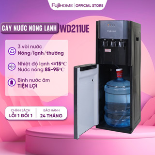 Cây nước nóng lạnh bình âm FUJIHOME WD211UE Nhập Khẩu 3 vòi, máy nước uống nóng lạnh bình hút gia đình tiết kiệm điện