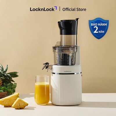 Máy ép chậm Locknlock Bianco Slow Juicer 0.8L màu trắng ngà EJJ421IVY