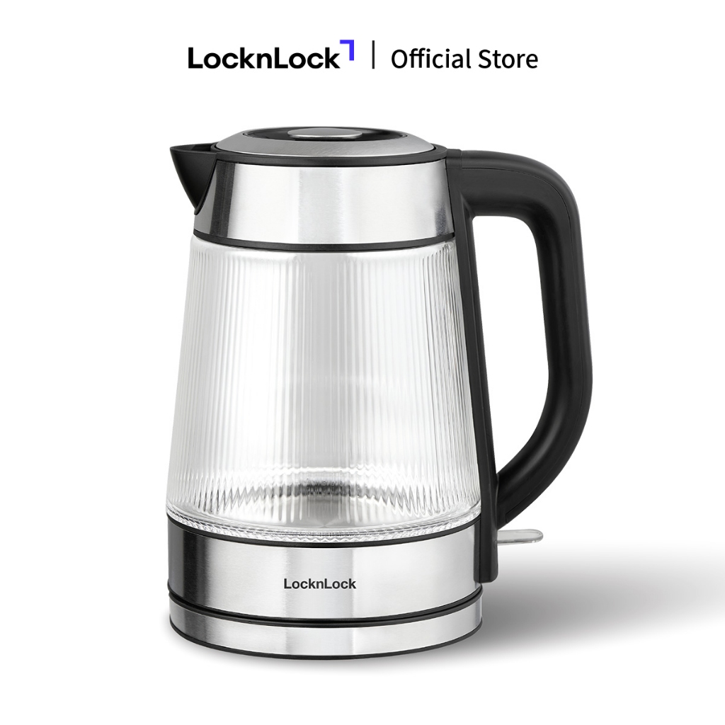 Ấm đun siêu tốc bằng thủy tinh LocknLock Glass Electric Kettle 1.8L