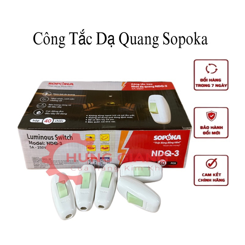Công Tắc Đơn Sopoka, Công Tắc Quả Nhót Dạ Quang NDQ-3