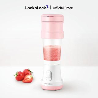 Máy xay sinh tố có thể gập lại usb lock & lock, 500ml màu hồng ejm221pik
